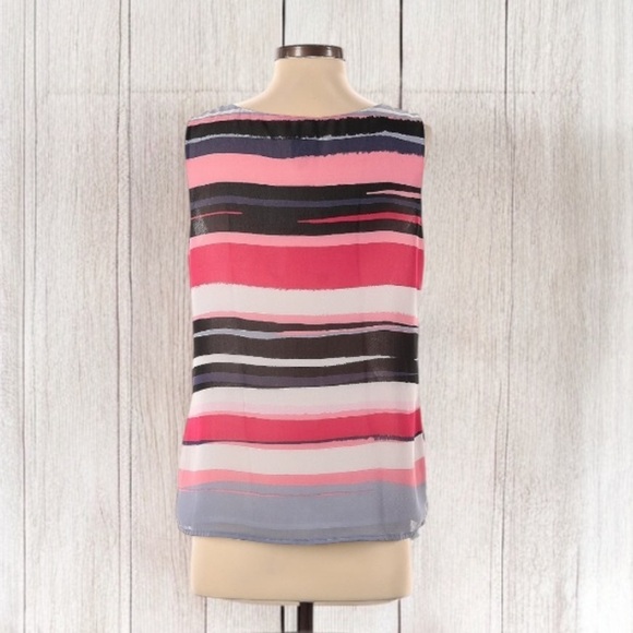 Kasper Sleeveless Stripe Blouse l SIZE S - Picture 2 of 5